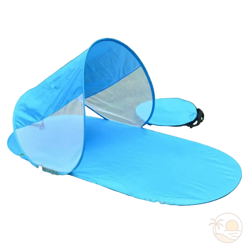 mini tente de plage ouverte fermee