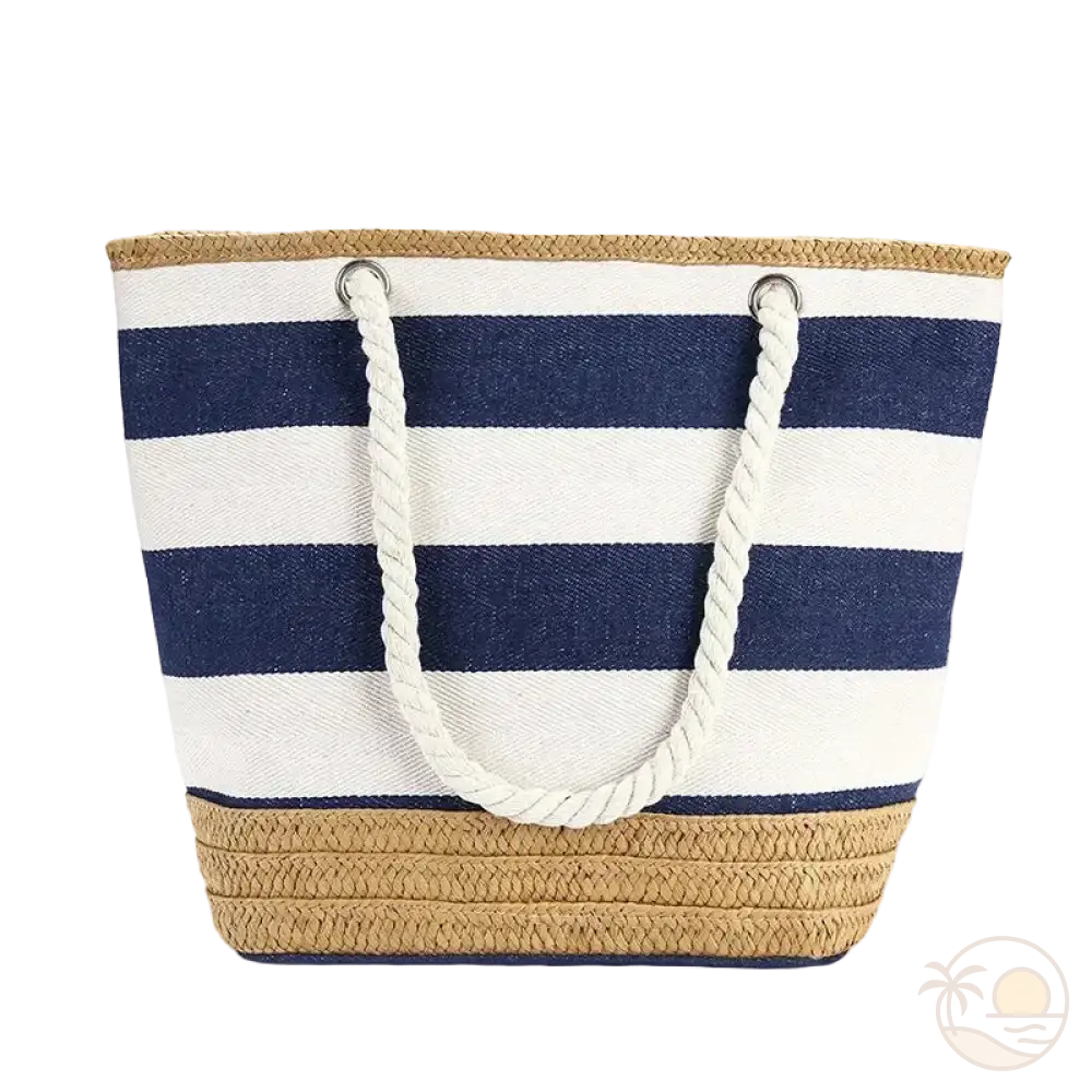 panier de plage avec fermeture bleu