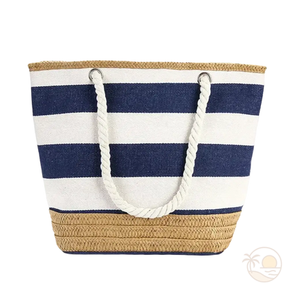 panier de plage avec fermeture bleu