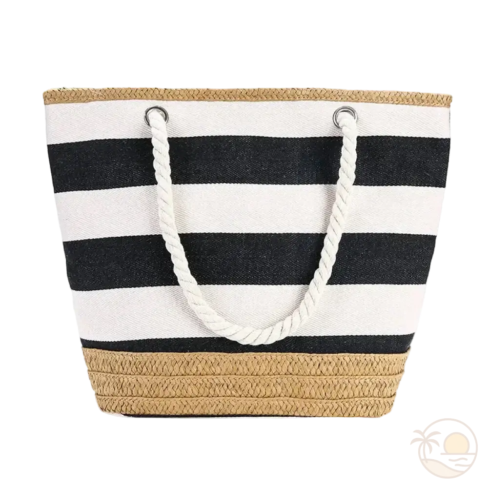 panier de plage avec fermeture noir