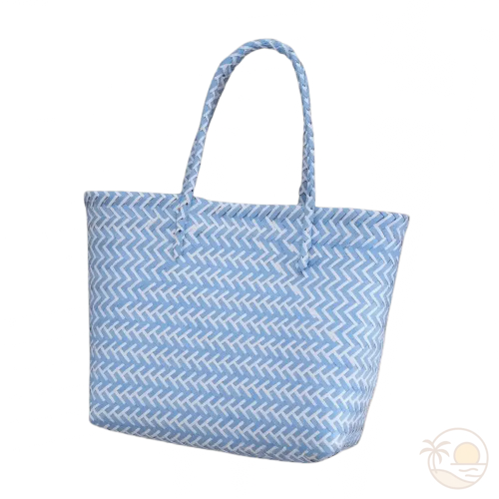 panier de plage en plastique bleu