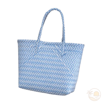 panier de plage en plastique bleu