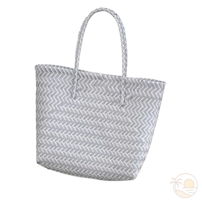 panier de plage en plastique gris clair