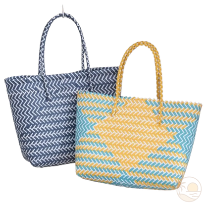 paniers de plage en plastique jaune bleu