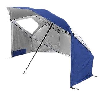 parasol abri de plage bleu 2