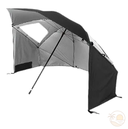 parasol abri de plage noir