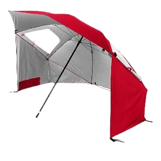 parasol abri de plage rouge