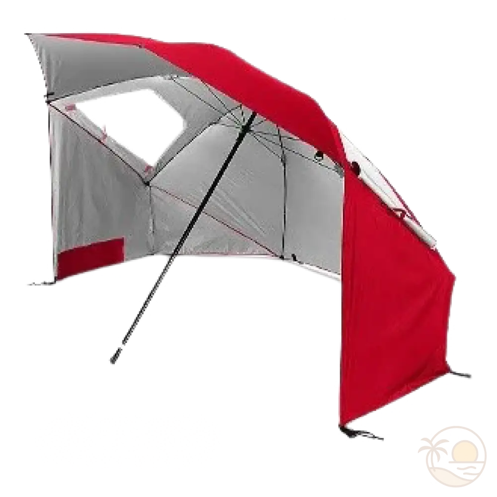 parasol abri de plage rouge