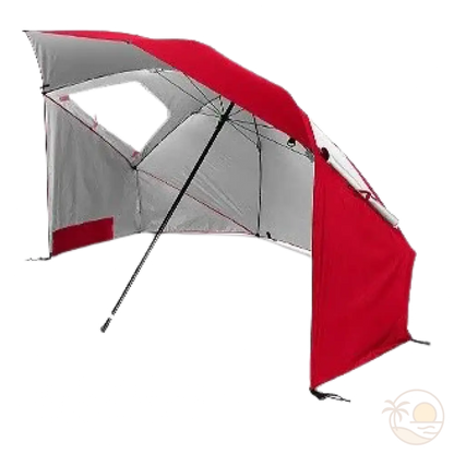 parasol abri de plage rouge