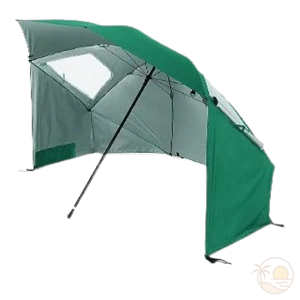 parasol abri de plage vert