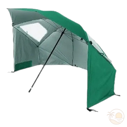 parasol abri de plage vert