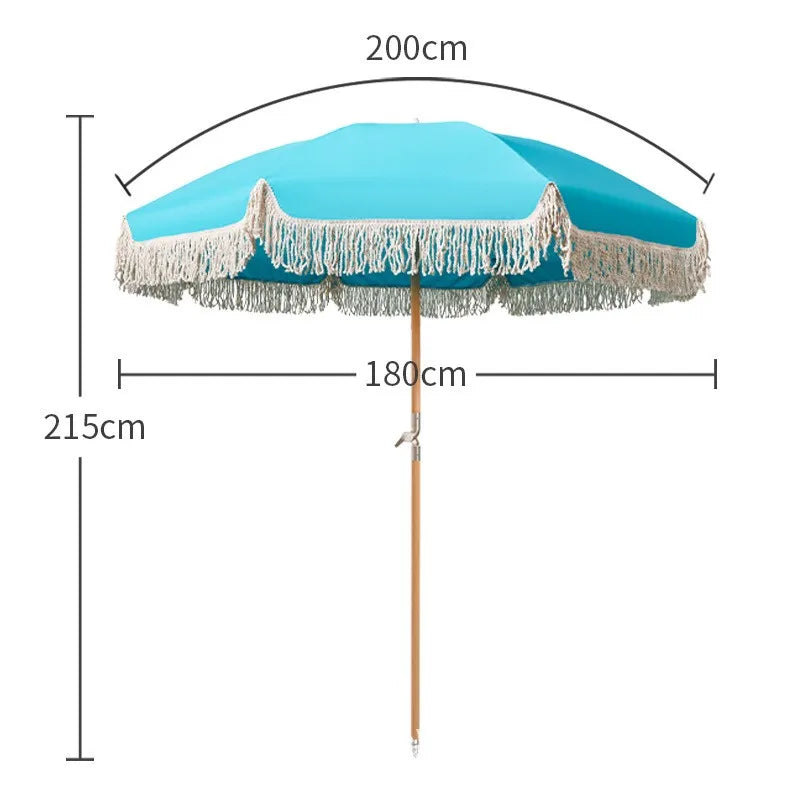 parasol de plage anti uv bleu
