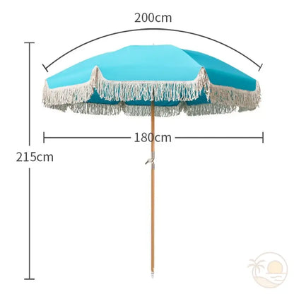 parasol de plage anti uv bleu