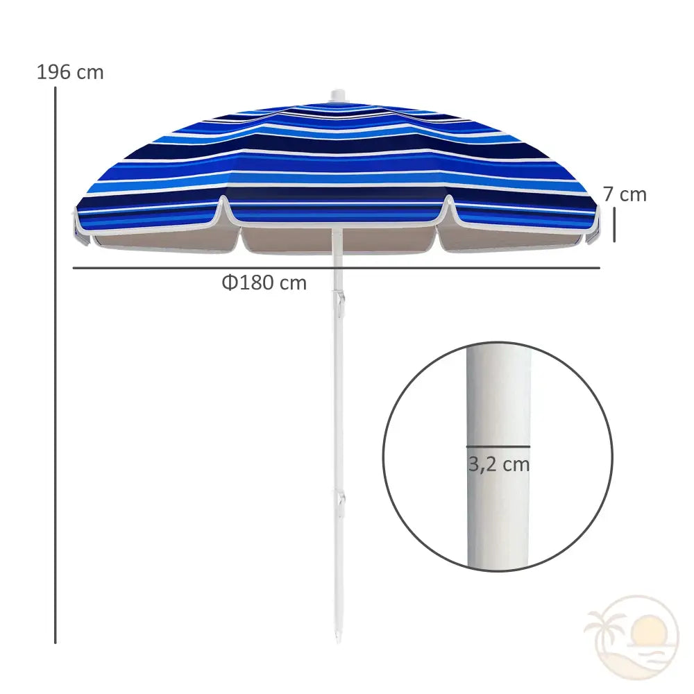 parasol de plage compact dimensions