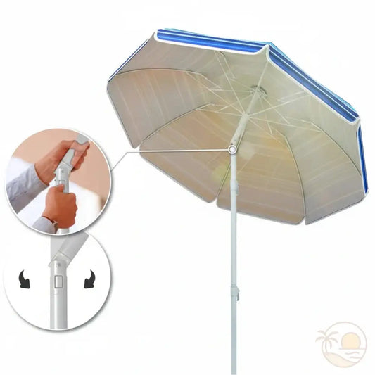 parasol de plage compact mecanisme inclinaison