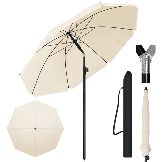 parasol de plage inclinable