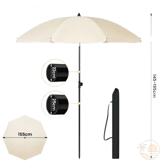 parasol de plage inclinable dimensions