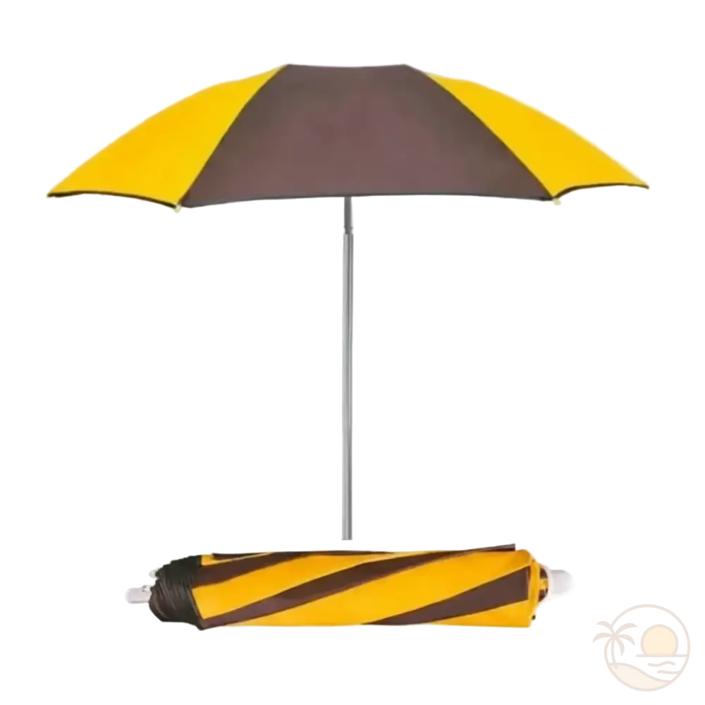 parasol de plage pliable pour valise ouvert ferme
