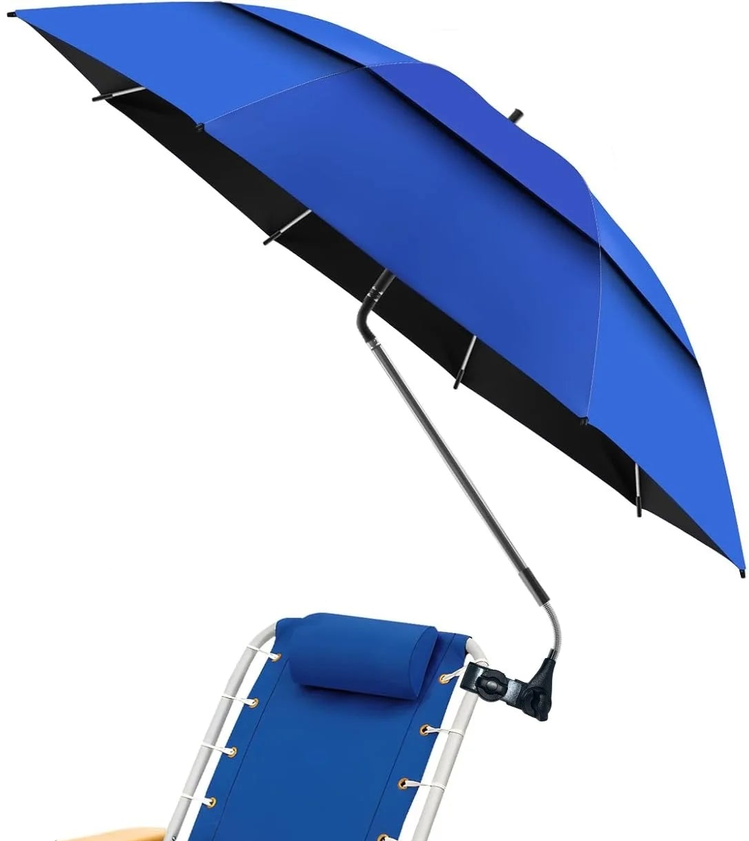 parasol pour chaise de plage bleu marine