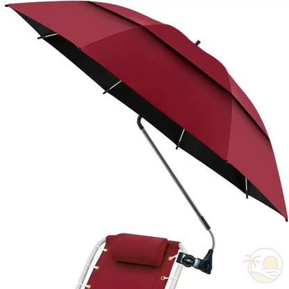parasol pour chaise de plage rouge
