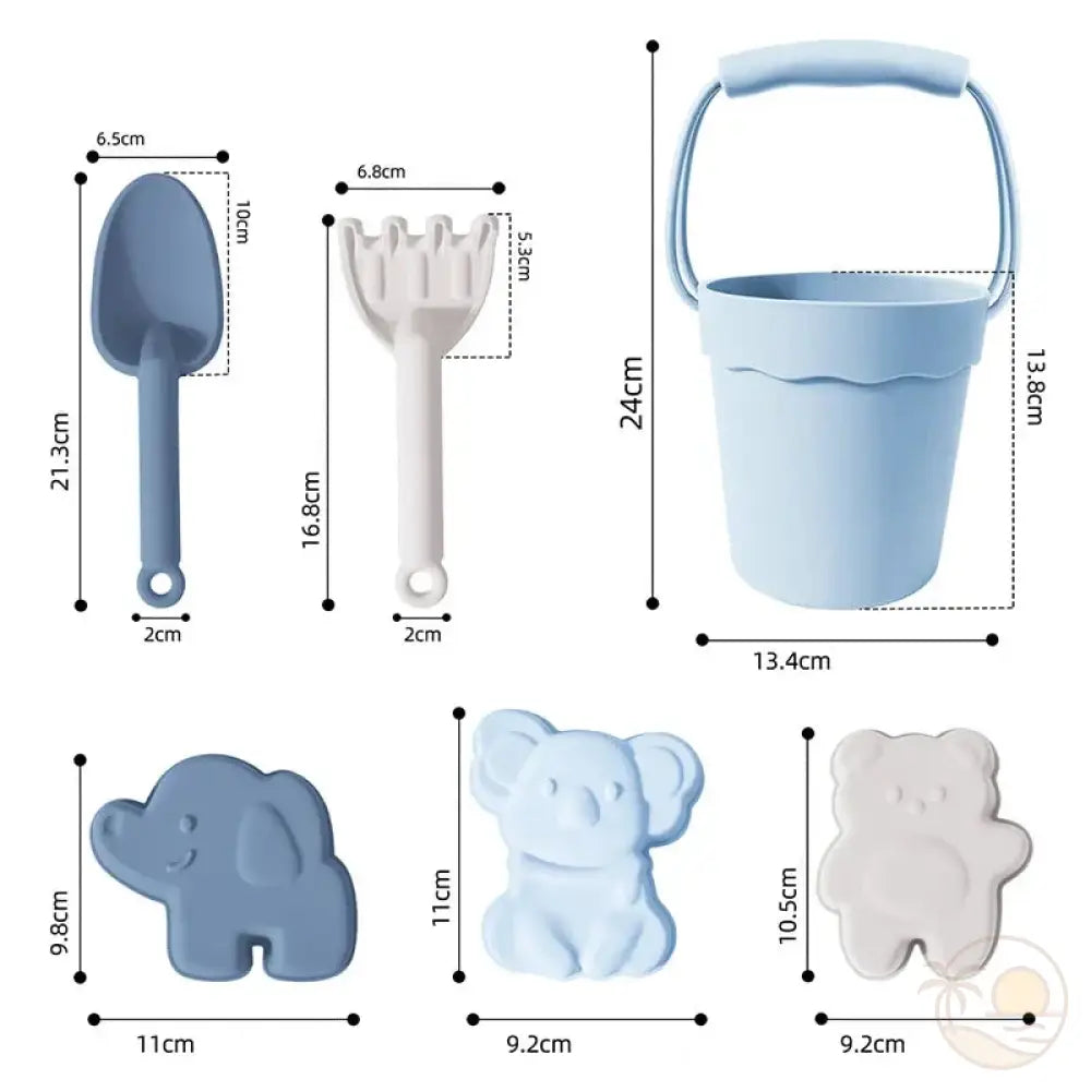 pelle et seau de plage dimensions