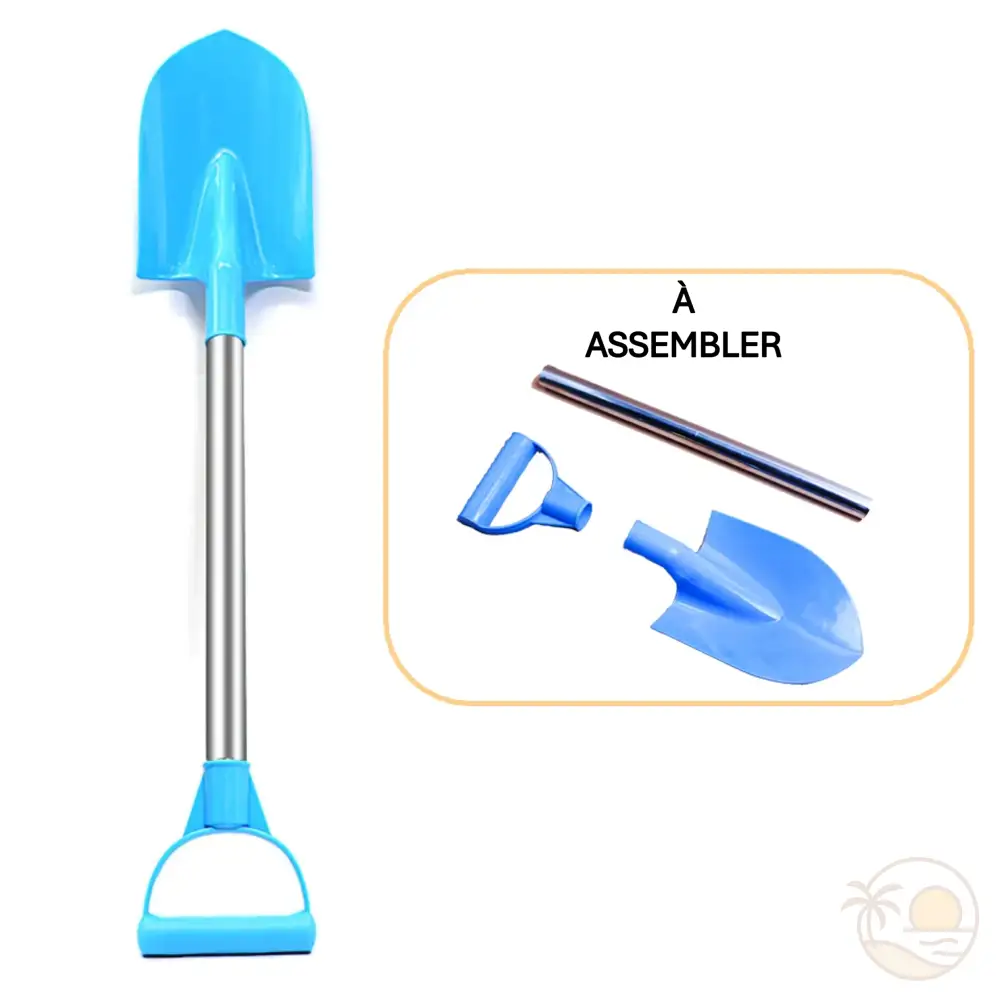 pelle plage metal bleue