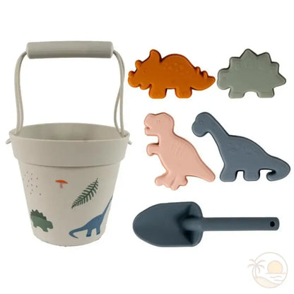 pelle seau plage dinosaures