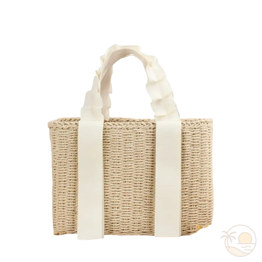 petit panier de plage blanc