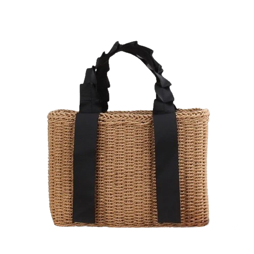 petit panier de plage noir 1