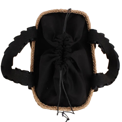 petit panier de plage noir interieur