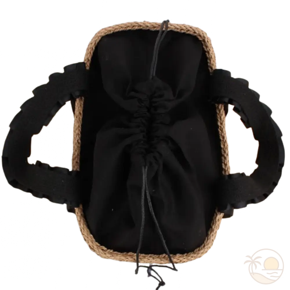 petit panier de plage noir interieur