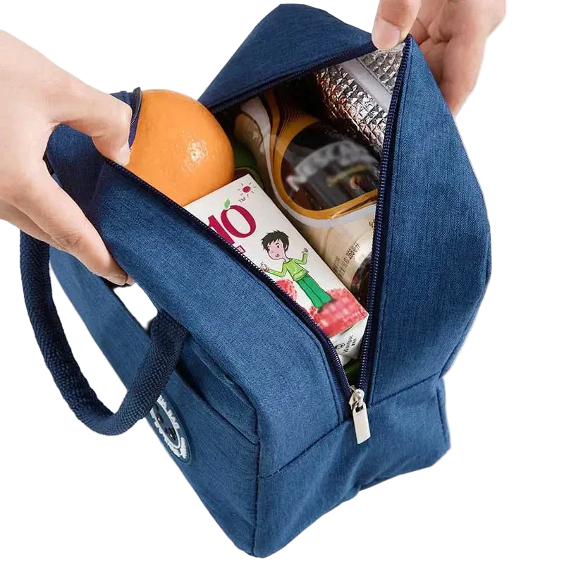 petit sac isotherme bleu marine interieur