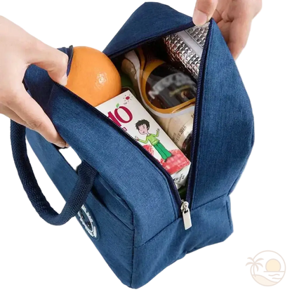petit sac isotherme bleu marine interieur