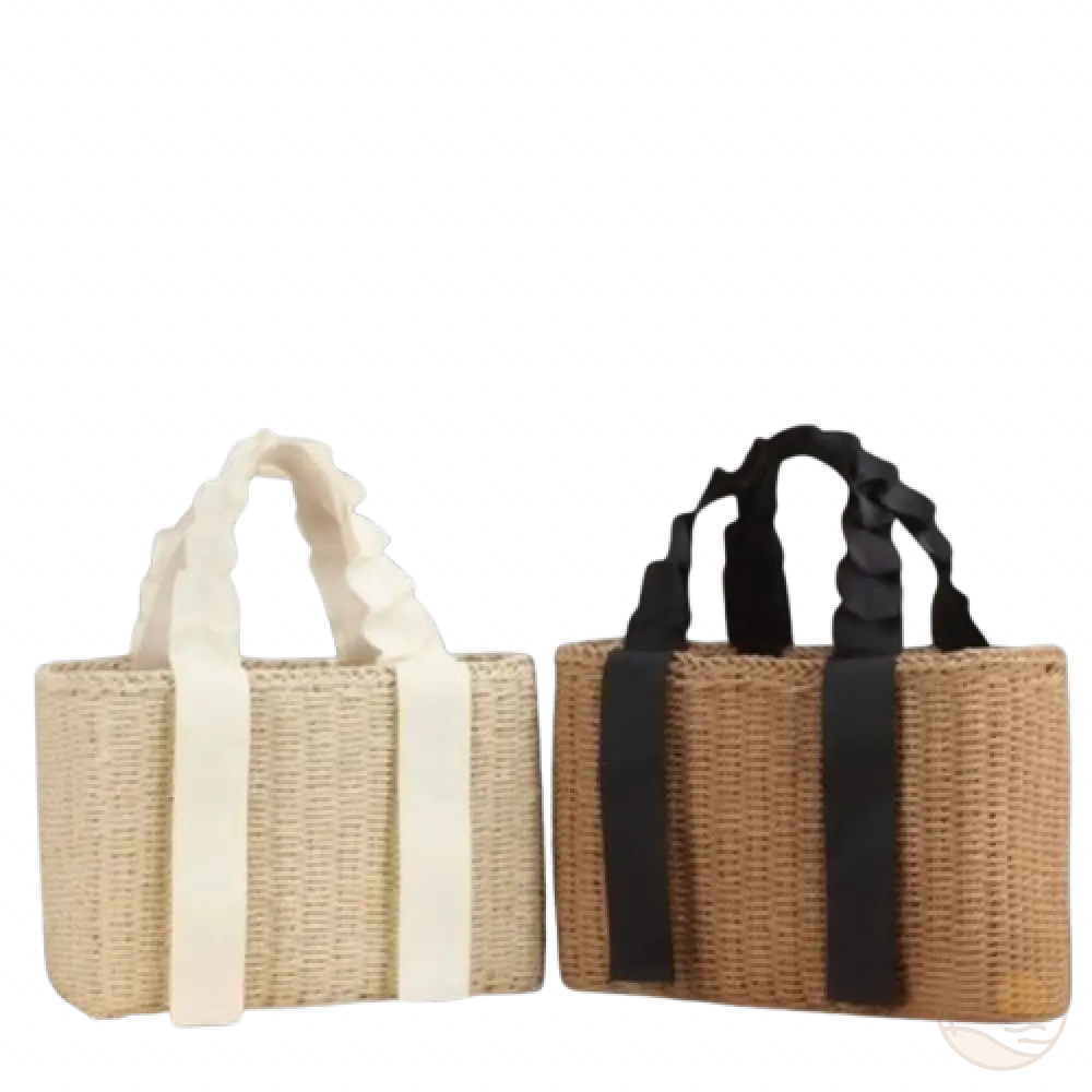 petits paniers de plage blanc noir