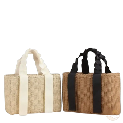 petits paniers de plage blanc noir