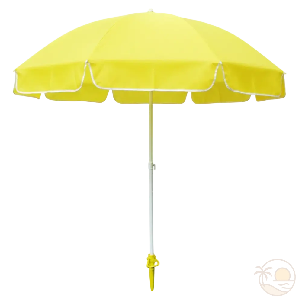 pied de parasol à visser plage jaune parasol