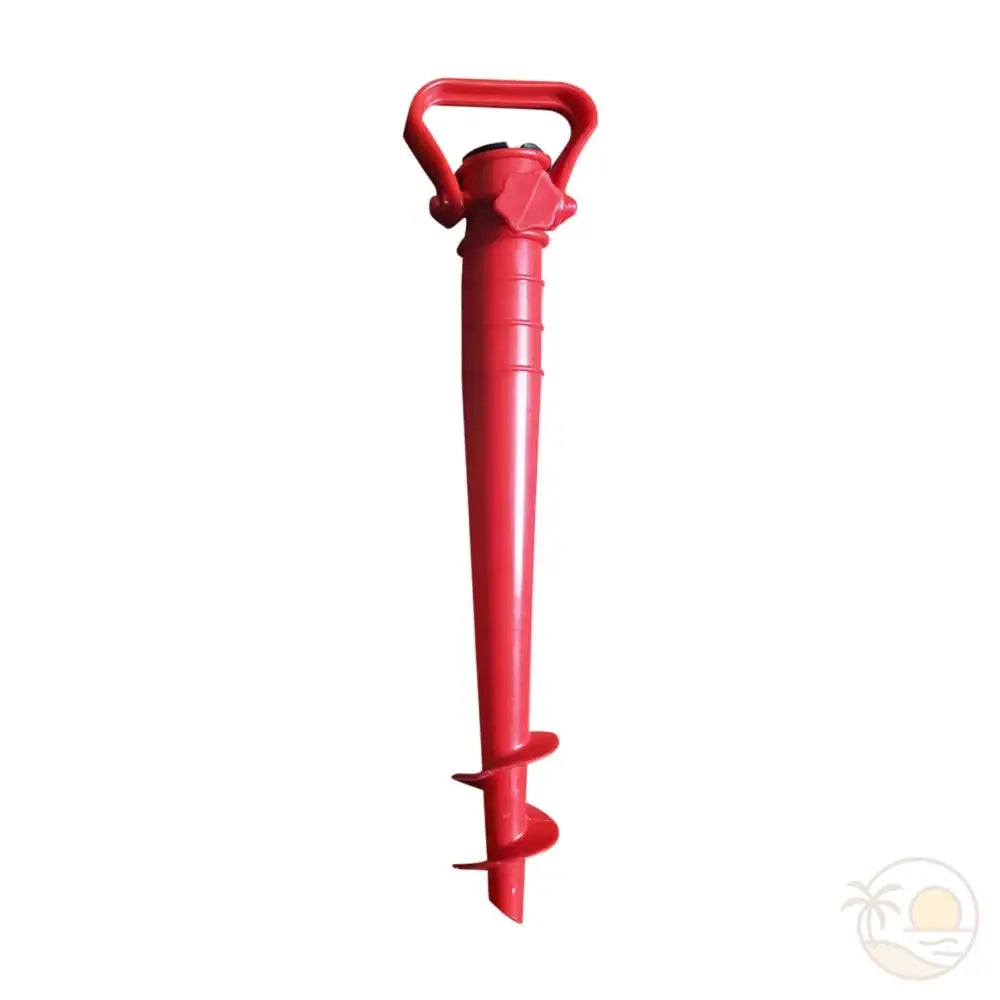 pied de parasol à visser plage rouge