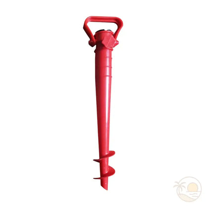 pied de parasol à visser plage rouge