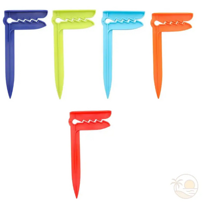pinces serviette de plage bleu vert orange rouge