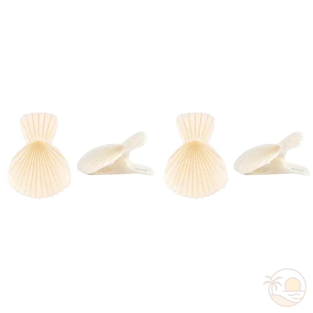 pinces serviette de plage coquillages