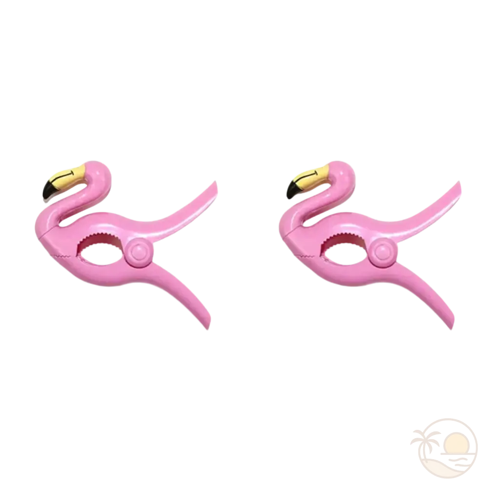 pinces serviette de plage flamants roses