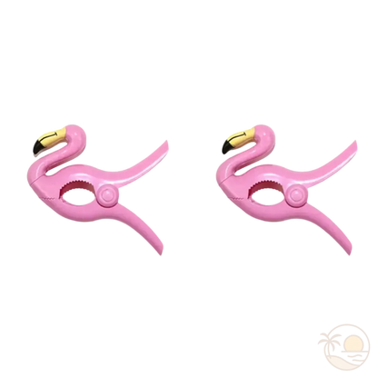 pinces serviette de plage flamants roses
