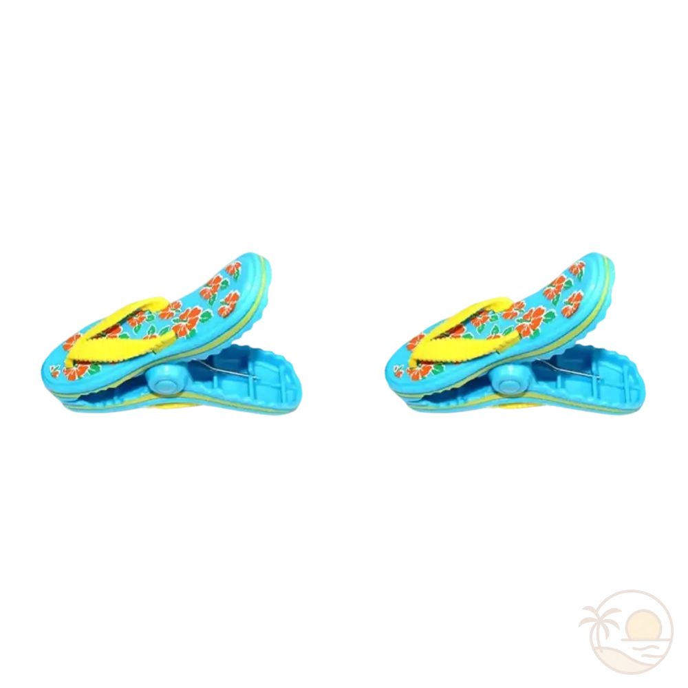 pinces serviette de plage tongs