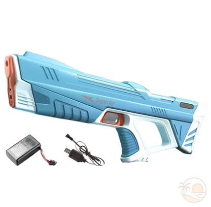 pistolet a eau a batterie bleu
