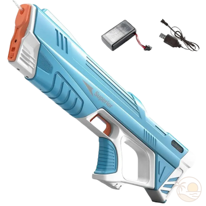 pistolet a eau a batterie bleu 2