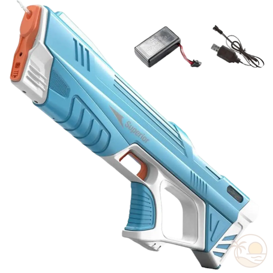 pistolet a eau a batterie bleu 2
