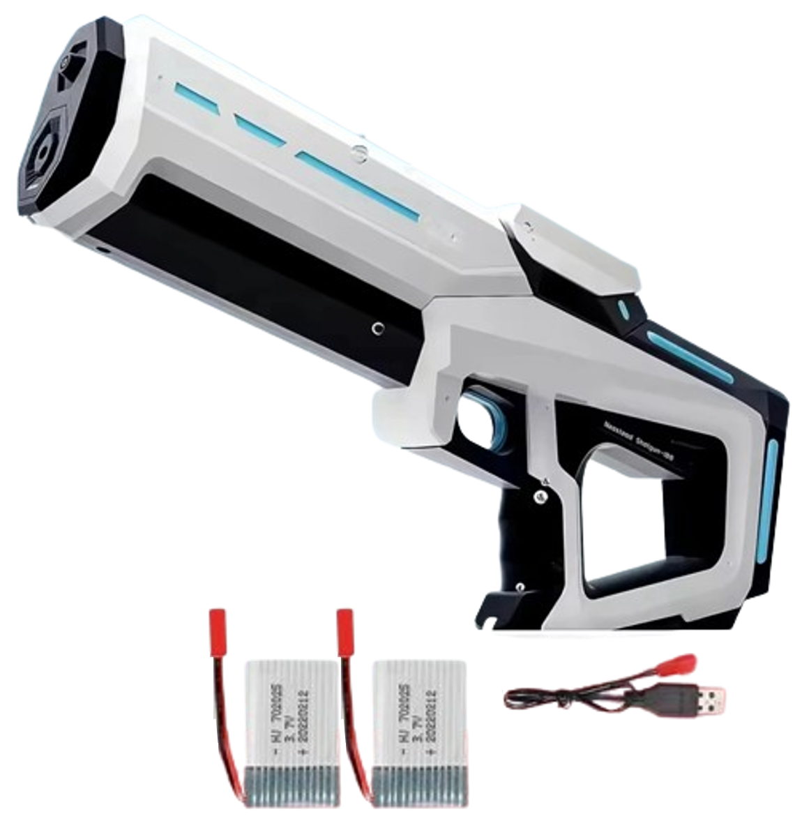 pistolet a eau electrique blanc 2 batteries