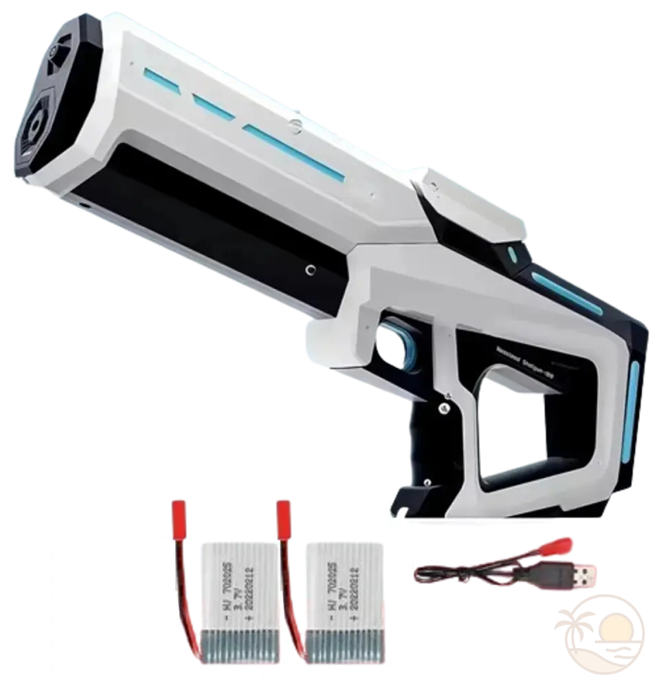 pistolet a eau electrique blanc 2 batteries