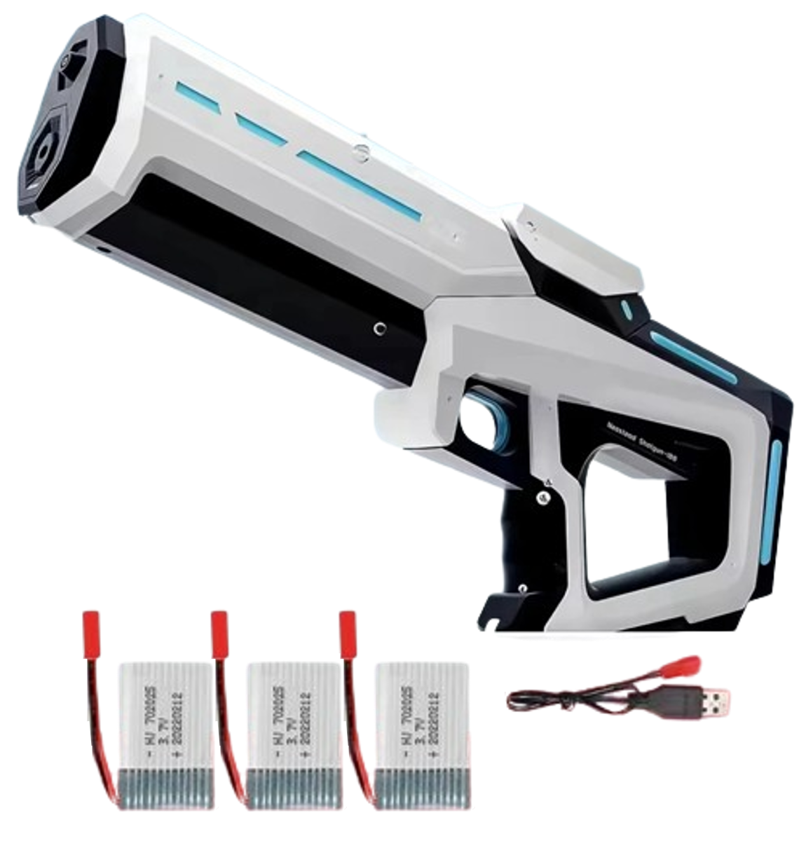 pistolet a eau electrique blanc 3 batteries