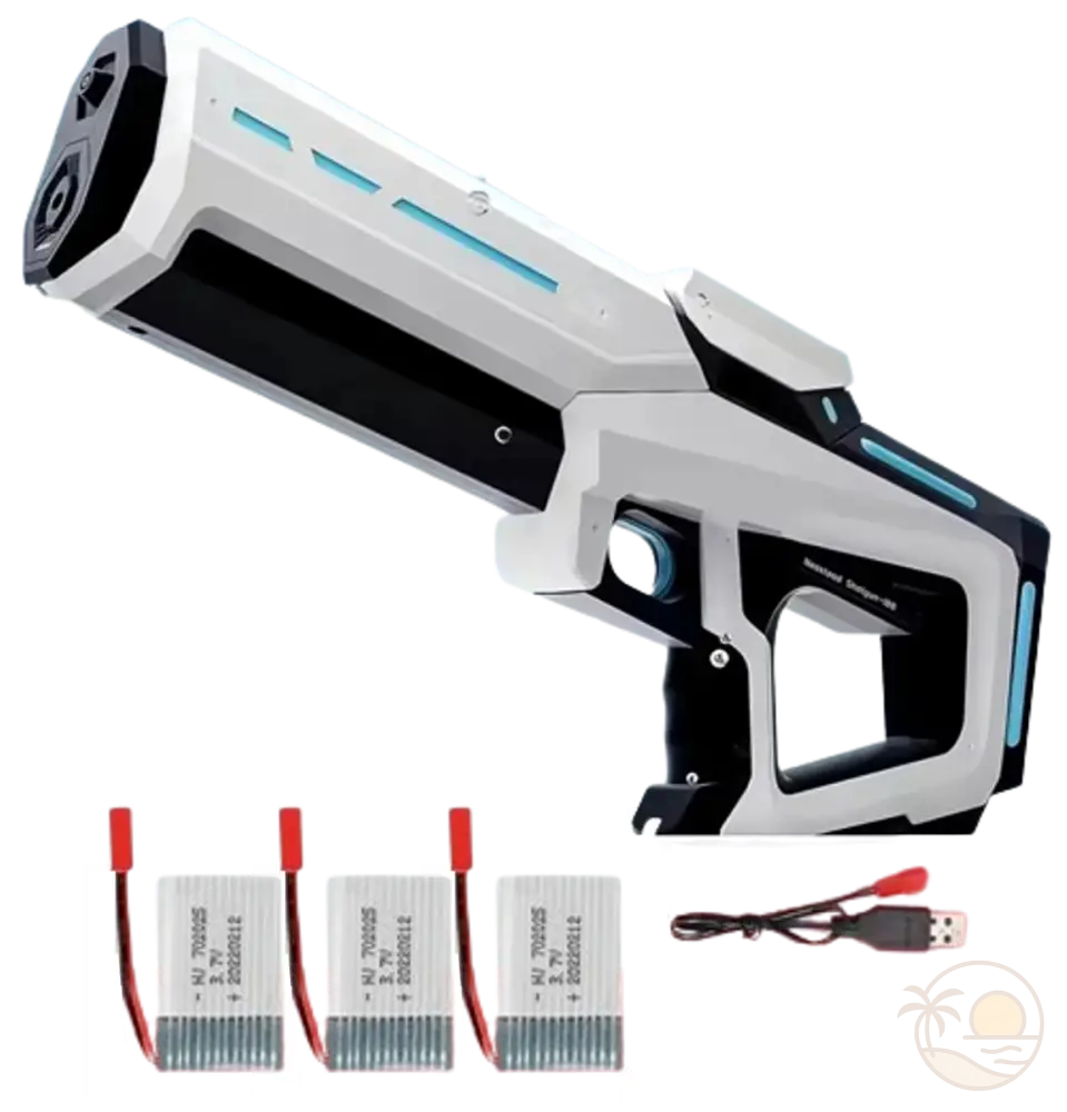 pistolet a eau electrique blanc 3 batteries